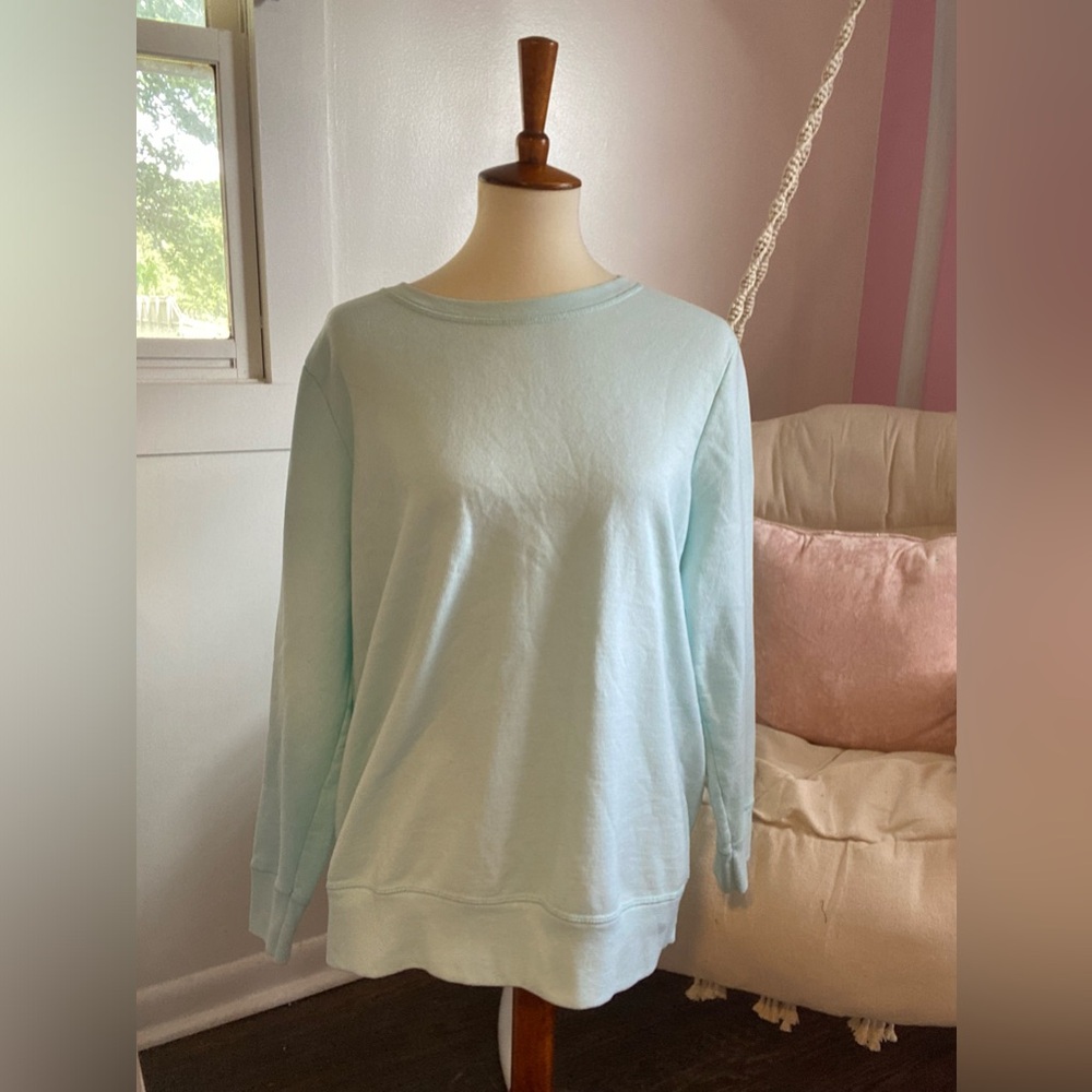 Light blue top